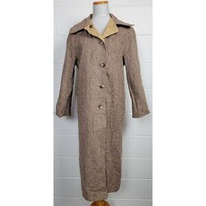 Vintage‎ NWOT Womens Reversible Tweed & Khaki Trench Coat Large?